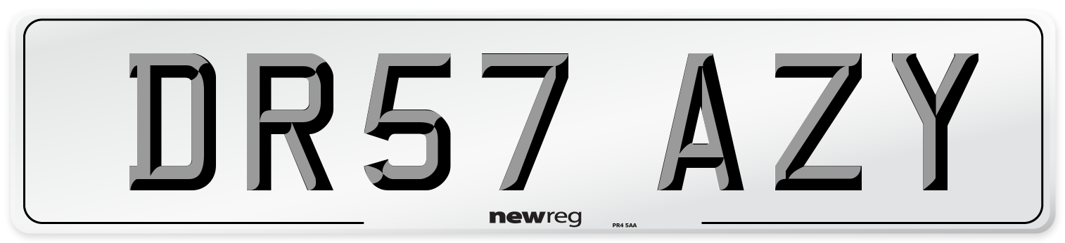 DR57 AZY Number Plate from New Reg